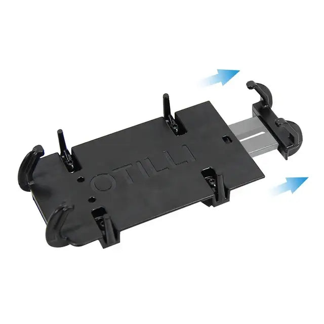 KTM 990 Adventure phone holder with adjustable grips for secure phone mounting during rides.