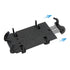 KTM 990 Adventure phone holder with adjustable grips for secure phone mounting during rides.