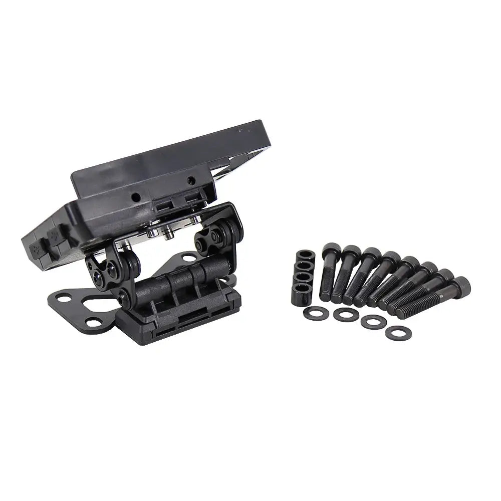 KTM 990 Adventure phone holder hardware including mount and screws for installation.