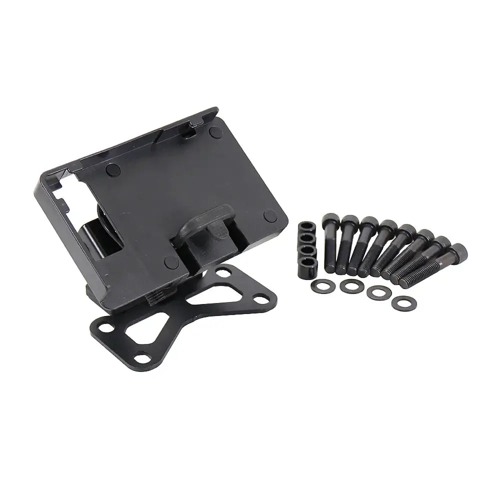 KTM 990 Adventure phone holder mounting kit with hardware components including screws and washers.