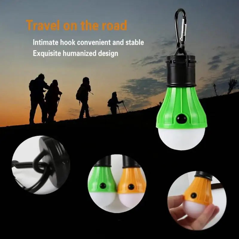 Mini LED Camping Valo - 3 Tilaa Hätälamppu Koukkuilla