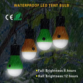 Mini LED Camping Valo - 3 Tilaa Hätälamppu Koukkuilla