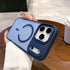 Magneettinen Puhelinkuori iPhone in blue, displaying a charming smiley design and protective features.