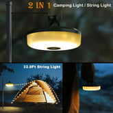 Camping Valonauha 2-in-1 - Vedenpitävä USB LED Vacamm