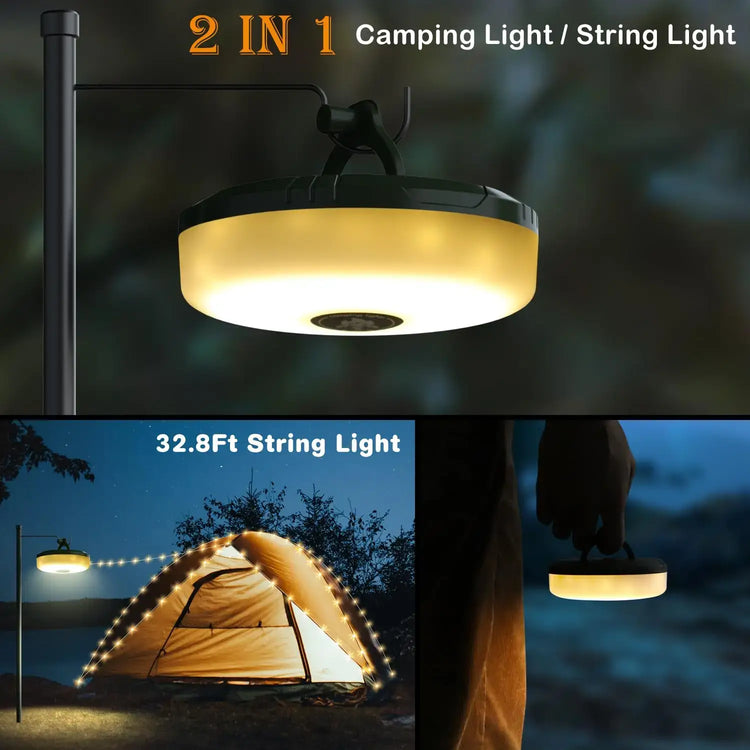 Camping Valonauha 2-in-1 - Vedenpitävä USB LED Vacamm