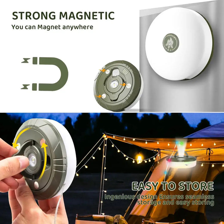 Camping Valonauha 2-in-1 - Vedenpitävä USB LED Vacamm