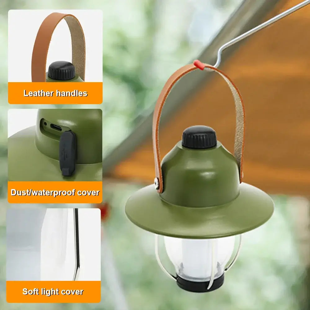 TOMSHOO Telttavalo LED - 3 Väriä Himmennettävä Lyhty