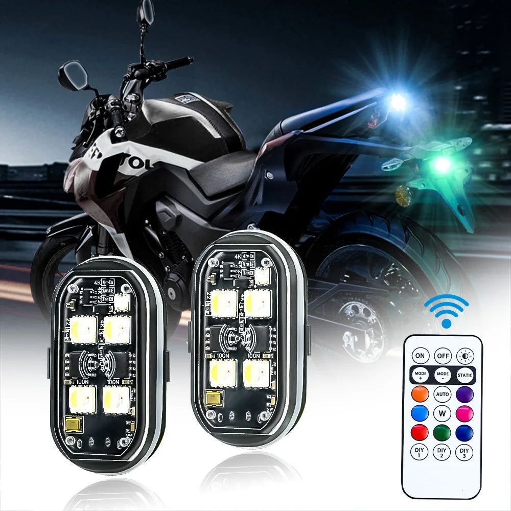 LED Sisustusvalo Autoon - Kaukosäädin Värinvaihto