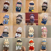 Various outfits for Labubu doll clothes 17cm showcasing stylish designs and casual wear.