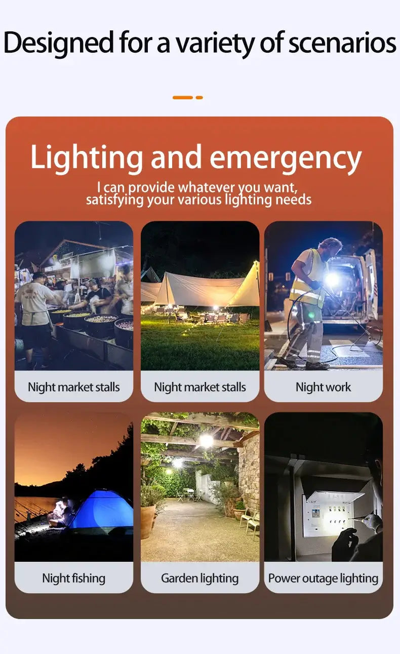 LED Camping Lyhty - 4 Valaistustilaa Magneetti
