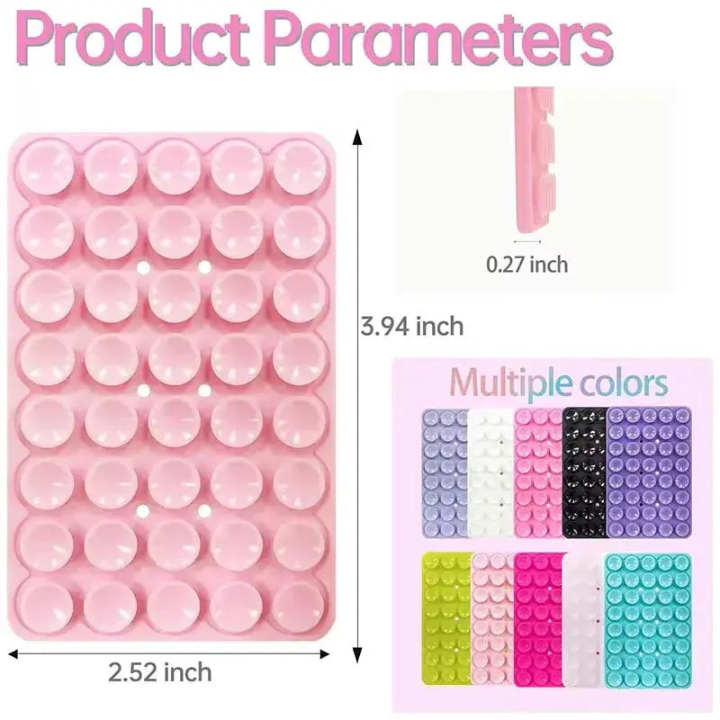 Product parameters for a pink hands-free phone holder with multiple color options and dimensions.