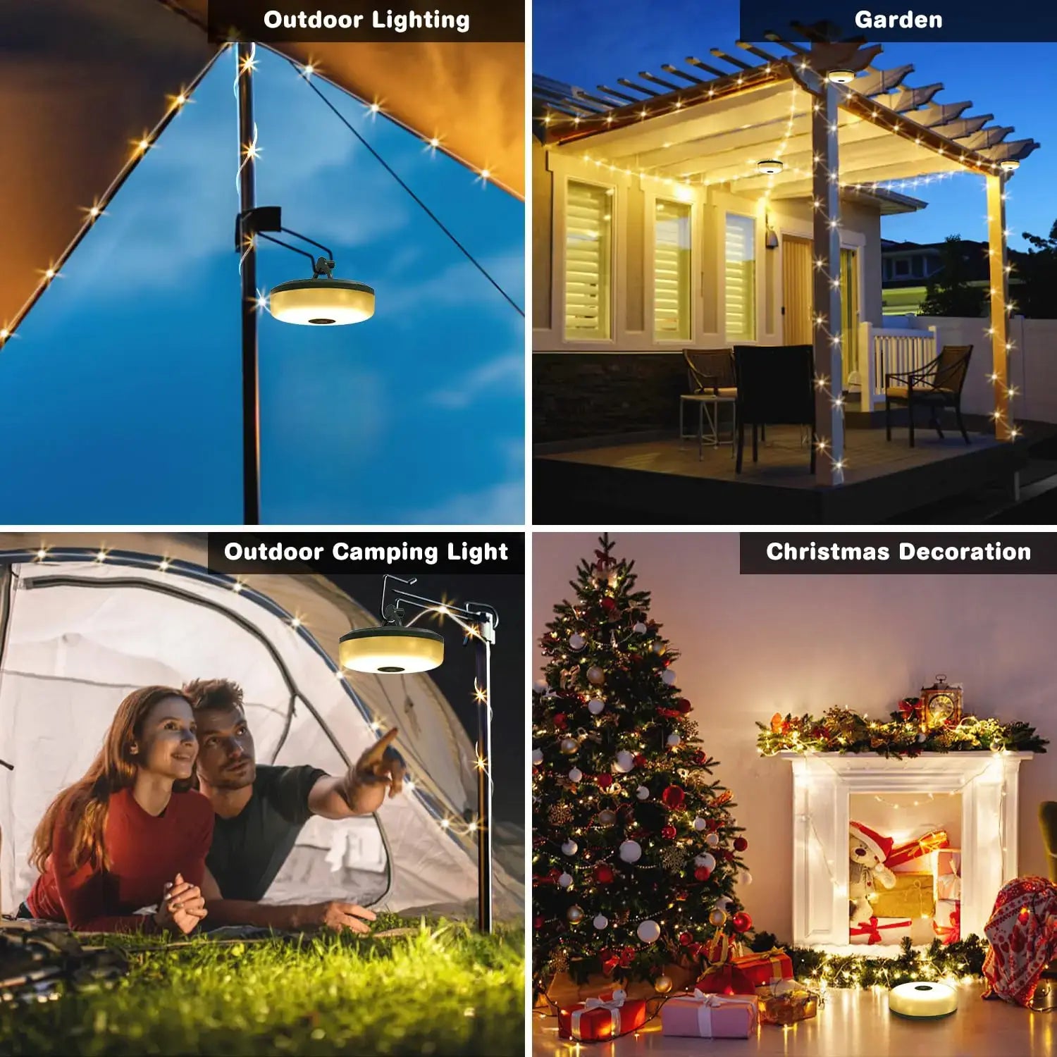 Camping Valonauha 2-in-1 - Vedenpitävä USB LED Vacamm