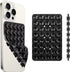 hands-free phone holder in black, designed for secure phone support with adhesive backing for easy mounting.