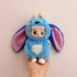 Labubu doll clothes 17cm style, featuring a cute blue bunny-themed outfit on a doll.