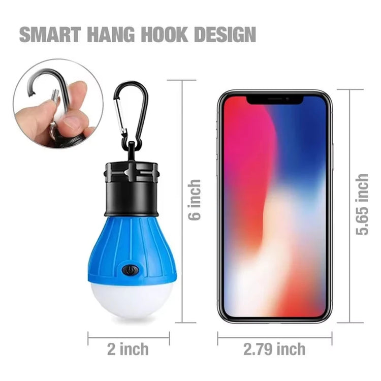 Mini LED Camping Valo - 3 Tilaa Hätälamppu Koukkuilla
