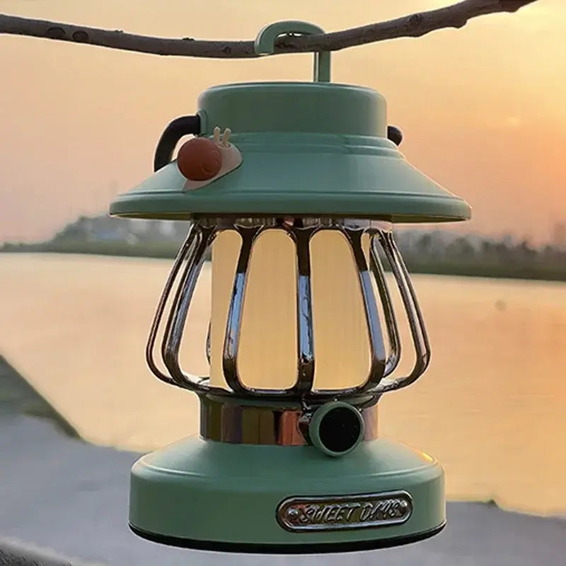 Camping Yövalo USB-C - 3 Väriä Himmennettävä Retro LED