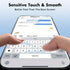 Sensitive touch demonstration showing the 8K screen protector for iPhone enhancing keyboard experience.