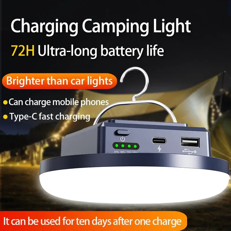 LED Camping Lyhty - 4 Valaistustilaa Magneetti