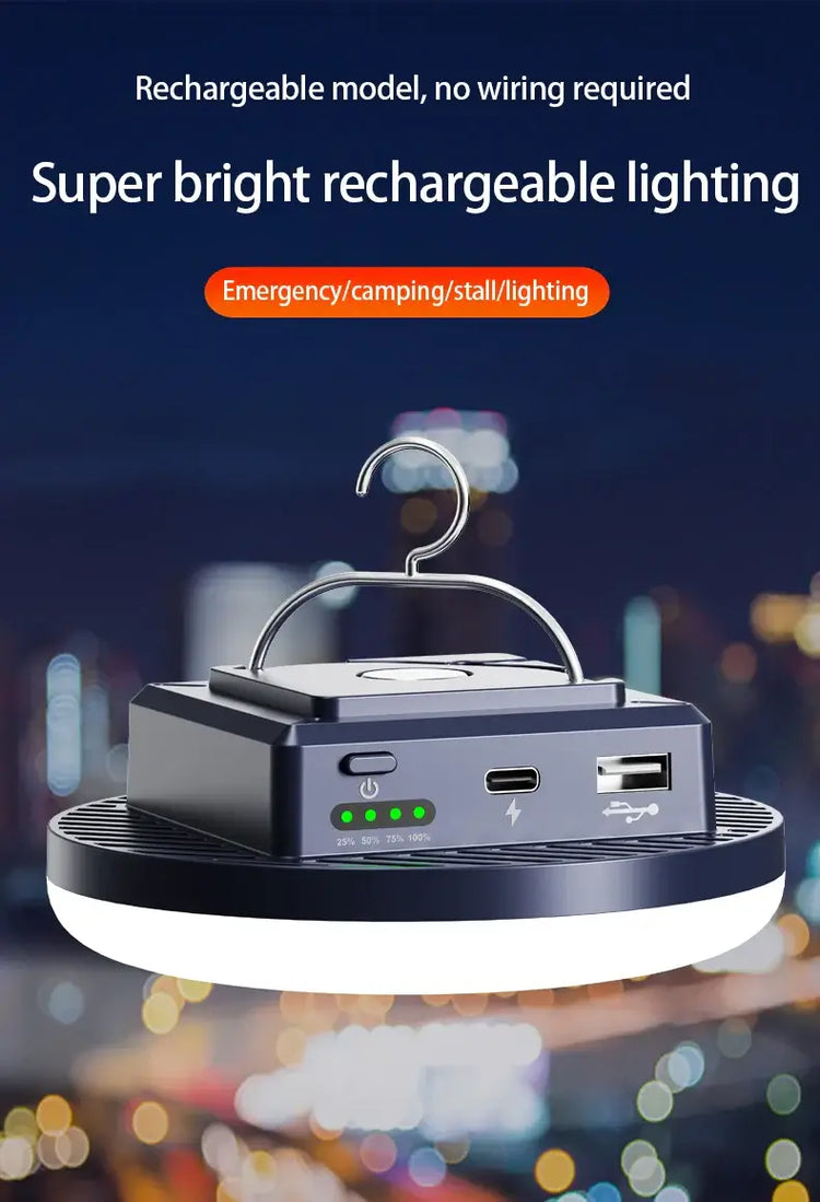 LED Camping Lyhty - 4 Valaistustilaa Magneetti