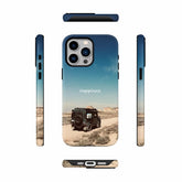 Custom iPhone phone case DIY featuring a scenic desert landscape and the word &