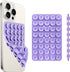 hands-free phone holder with purple suction cups for secure grip and easy phone access