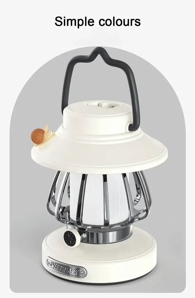 Camping Yövalo USB-C - 3 Väriä Himmennettävä Retro LED