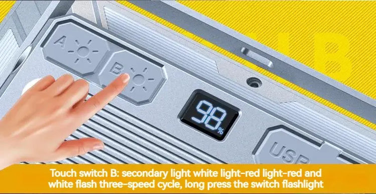 LED Telttavalo Ladattava - Vedenpitävä Hakuvalo ESMARTER
