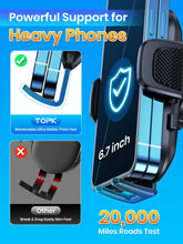 TOPK Puhelinteline Autoon - Voimakas Imukoukku Kojelaudalle with powerful support for heavy phones