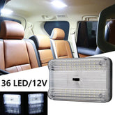 Auton Kattovalo 12V 36 LED - Valkoinen Lukuvalo OnOff