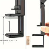 hands-free phone holder for car and desk adjustable design showcasing height measurement and functionality