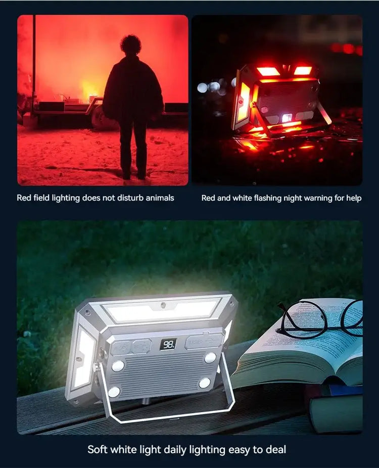 LED Telttavalo Ladattava - Vedenpitävä Hakuvalo ESMARTER