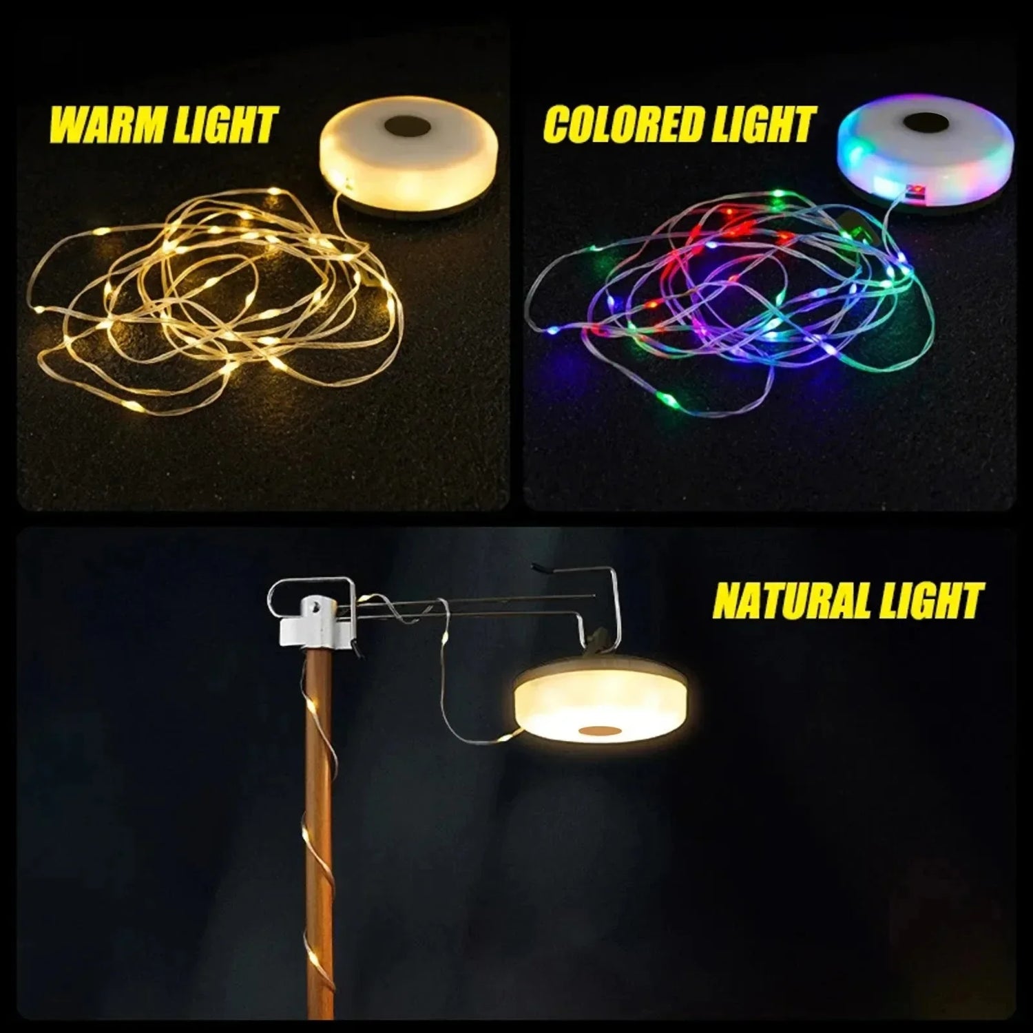 DUUINO Camping Valonauha 2-in-1 - Vedenpitävä USB LED