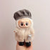 Adorable Labubu doll dressed in warm outfit with a hat, featuring the stylish Labubu doll clothes 17cm.