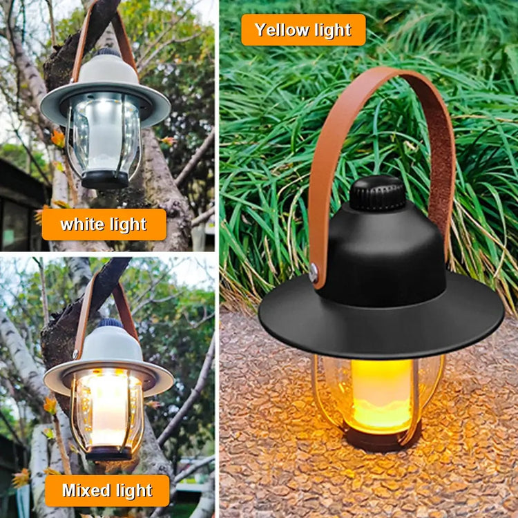 TOMSHOO Telttavalo LED - 3 Väriä Himmennettävä Lyhty
