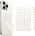 Hands-free phone holder with bubble design for easy gripping and protection on a smartphone.