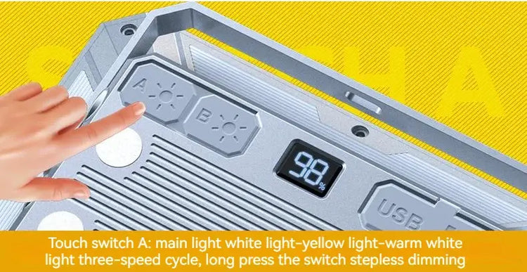 LED Telttavalo Ladattava - Vedenpitävä Hakuvalo ESMARTER