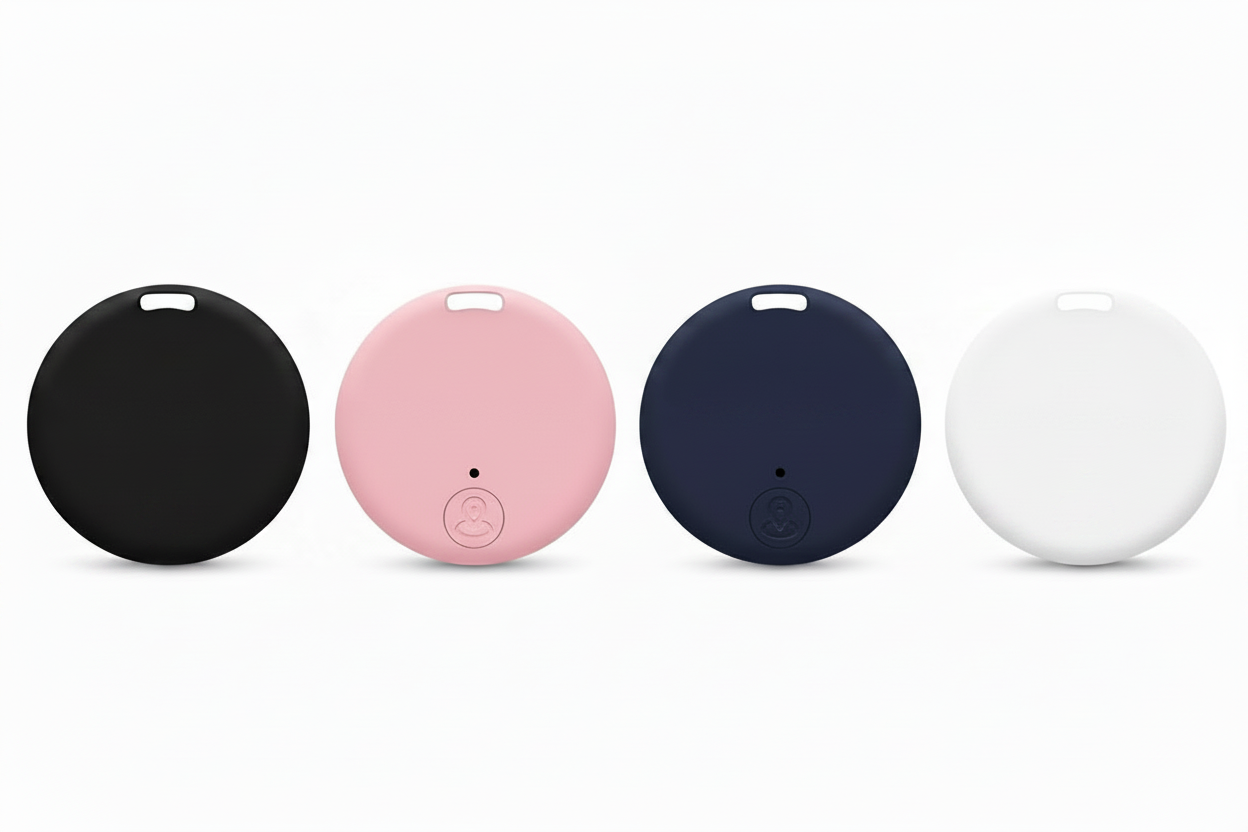 Bluetooth pet tracker four colors black pink navy white